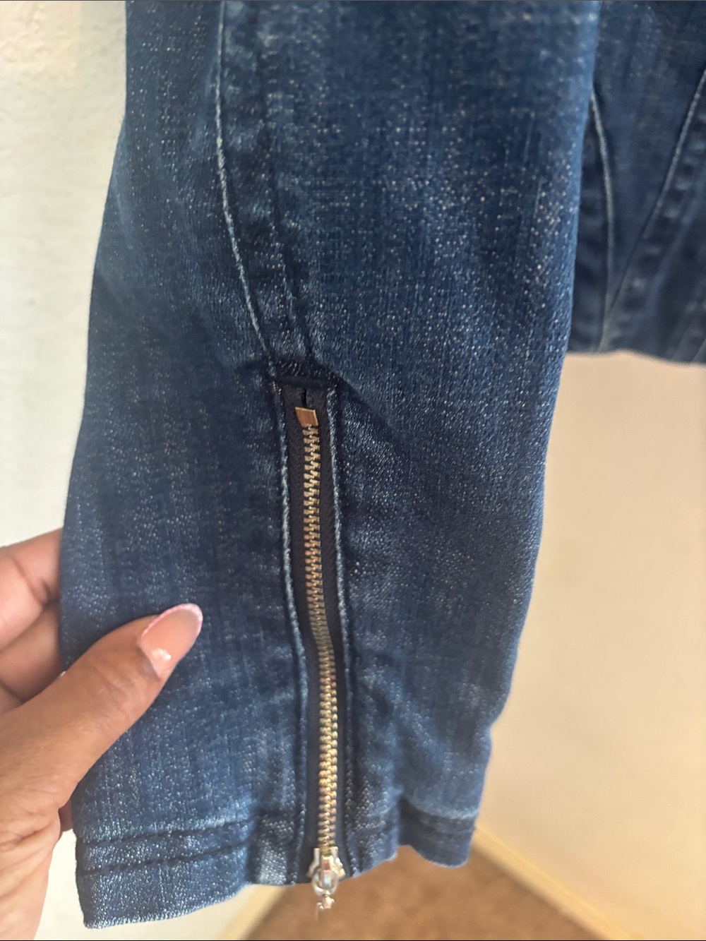 White House Black Market Dark Blue Denim Jacket - Picture 3 of 4